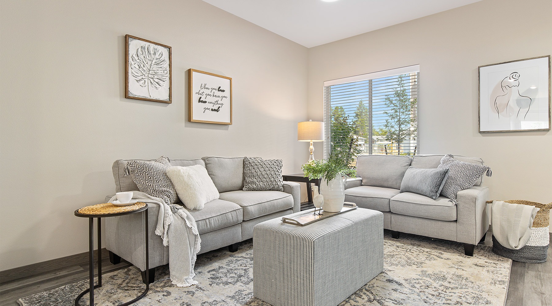 living room with natural lighting